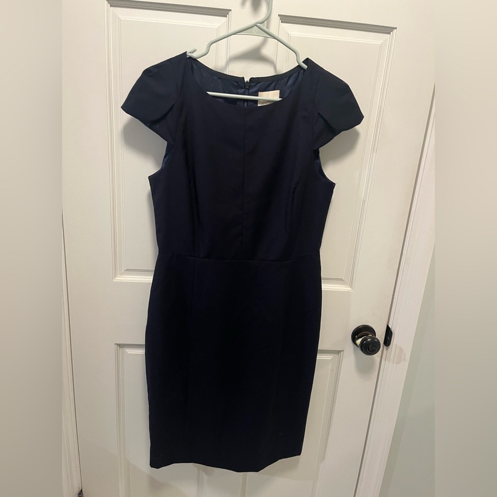 J. Crew Factory Midnight Blue Resume Dress